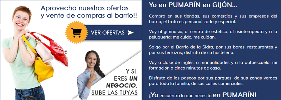 Publicar ofertas en tiendas y negocios de Gijón Pumarín