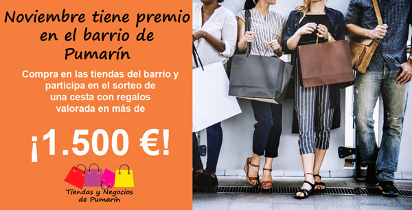Sorteo cesta de la compra NOVIEMBRE en Gijón barrio de Pumarín