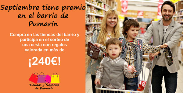 Sorteo cesta de la compra en Gijón barrio de Pumarín