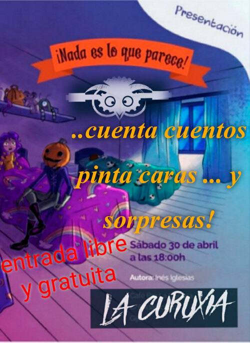 Escritora Inés Iglesias Martínez presenta su libro Nada es lo que parece en el Café bar la Curuxia en Pumarín Gijón
