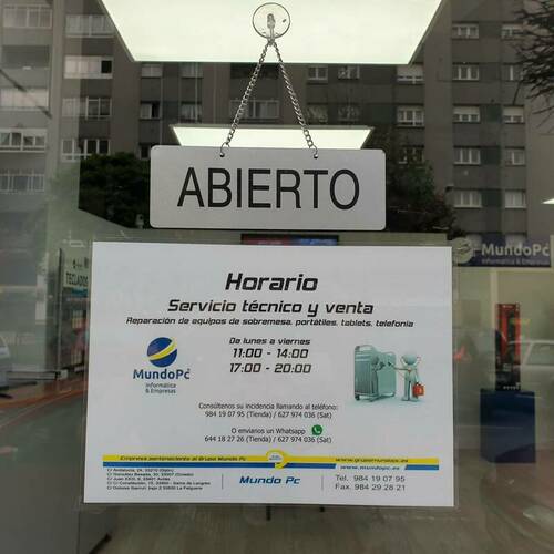 Tienda de informática Mundo Pc en Pumarín Gijón