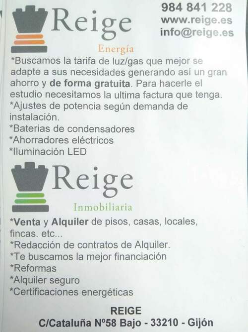 Reige Energía en Gijón en el barrio de Pumarín