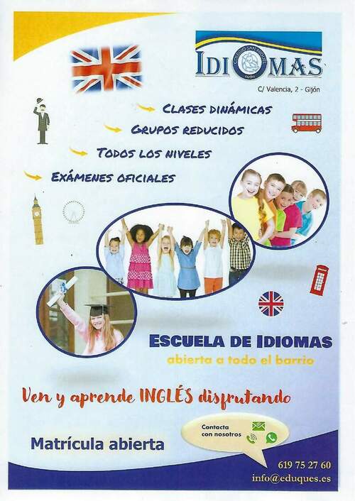 Escuela de Idiomas San Miguel en Gijón en el barrio de Pumarín
